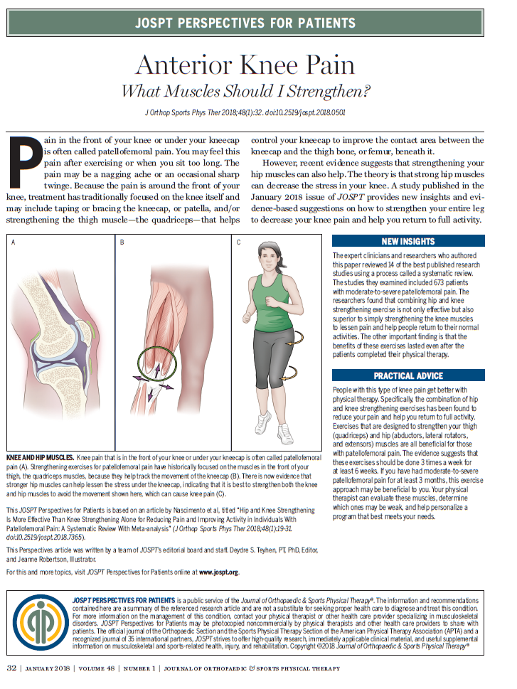 Anterior Knee Pain - What Muscles Should I Strengthen? - McVay Physical  Therapy